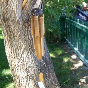 Asli Arts Bamboo Wood Chimes Hand Carved New With Tags Woodstock Percussion, Inc
